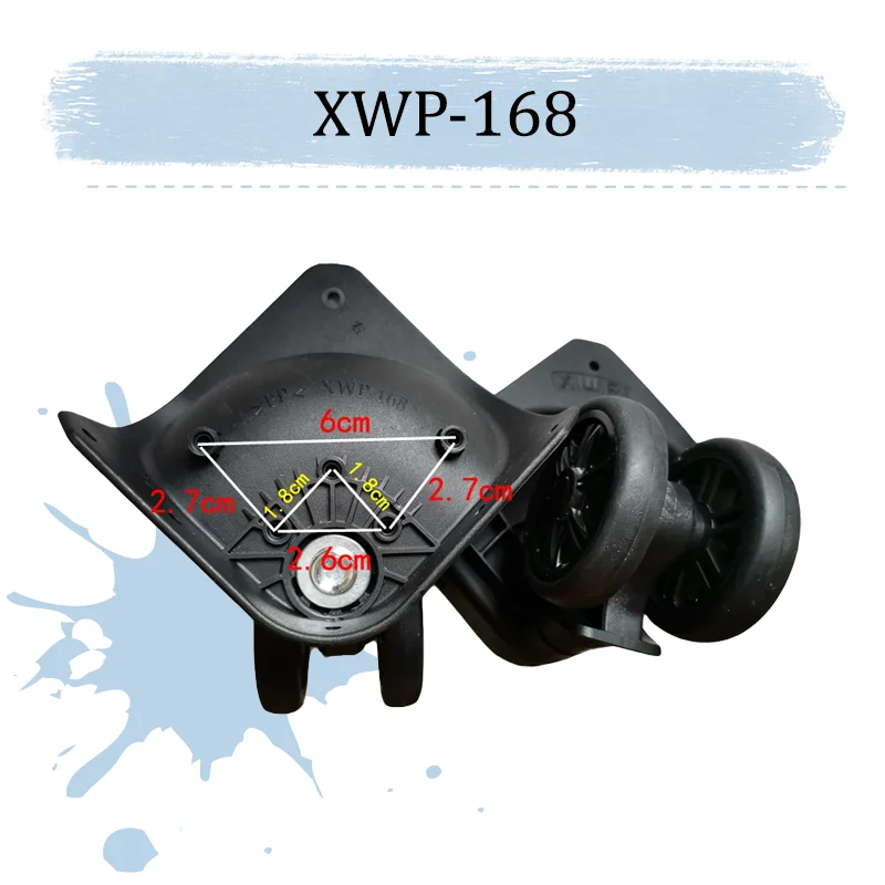 For XWP-168 Model Luggage 360° Universal Wheel Durable Dual Wheel Pulley Luggage Accessories Replacement Roller Suitcase
