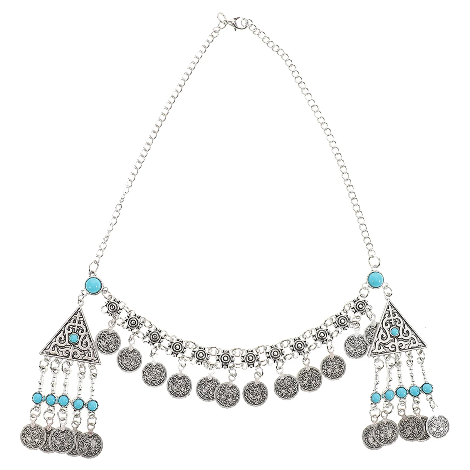 

Vintage Exotic Beaded Hair Chain Headpiece Tassels for Wedding Prom Party Bohemian Forehead Chain Jewelry Accessories