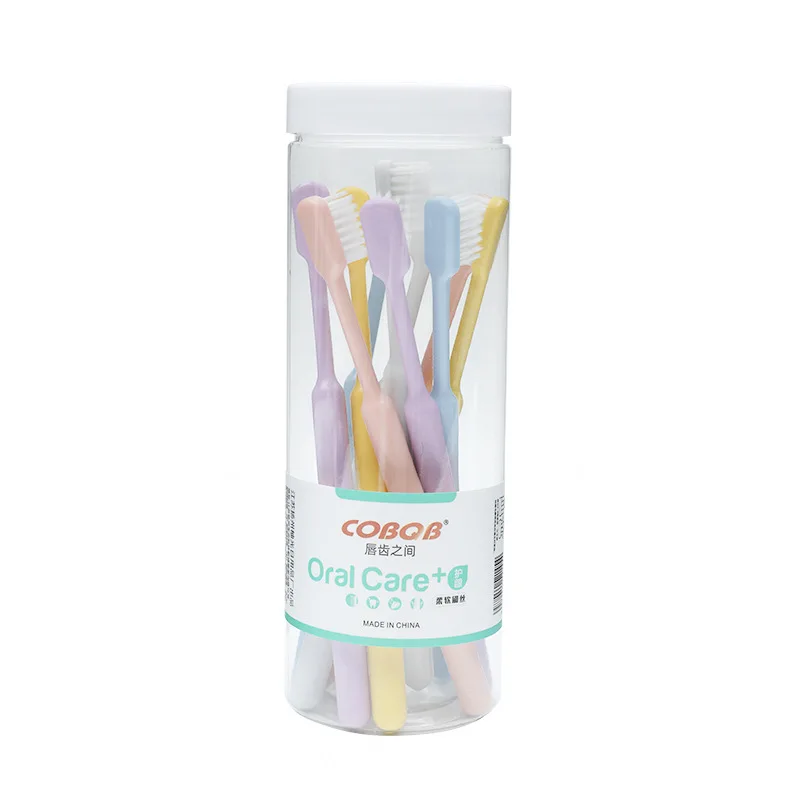 (10 peças) Macaron Color Home Barrel Adulto Cabelo Macio Necessidades Diárias de Casal Escova de Dentes de Cabelo Macio