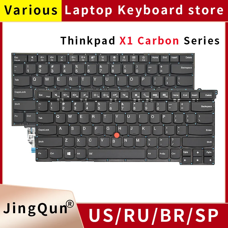 Clavier d'ordinateur portable rétro-4.2 pour Lenovo ThinkSub X/s, 2014x1, version anglaise et russe, type Carbon Gen 2 20A7 20A8