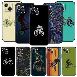 Mountain Bikes Cycling Luxury Phone Case For iPhone 11 14 15 16 Pro MAX 12 13 7 8 Plus X XR XS SE Silicone Shockproof Cover