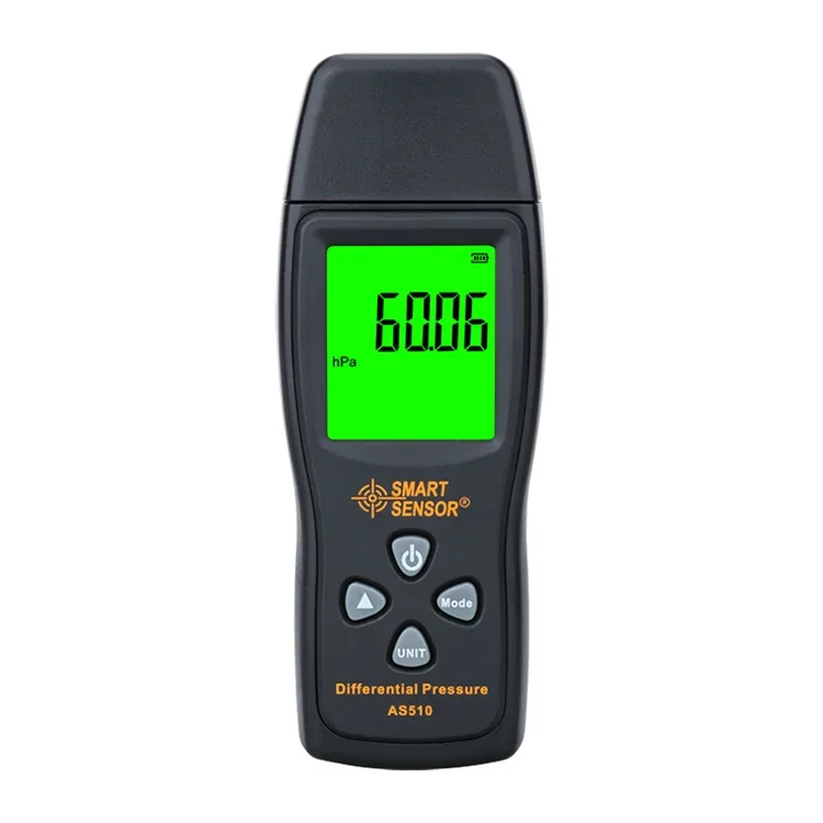 AS510 Manometer Digital air pressure Differential Pressure Meter 100 hPa and 45.15 H2O