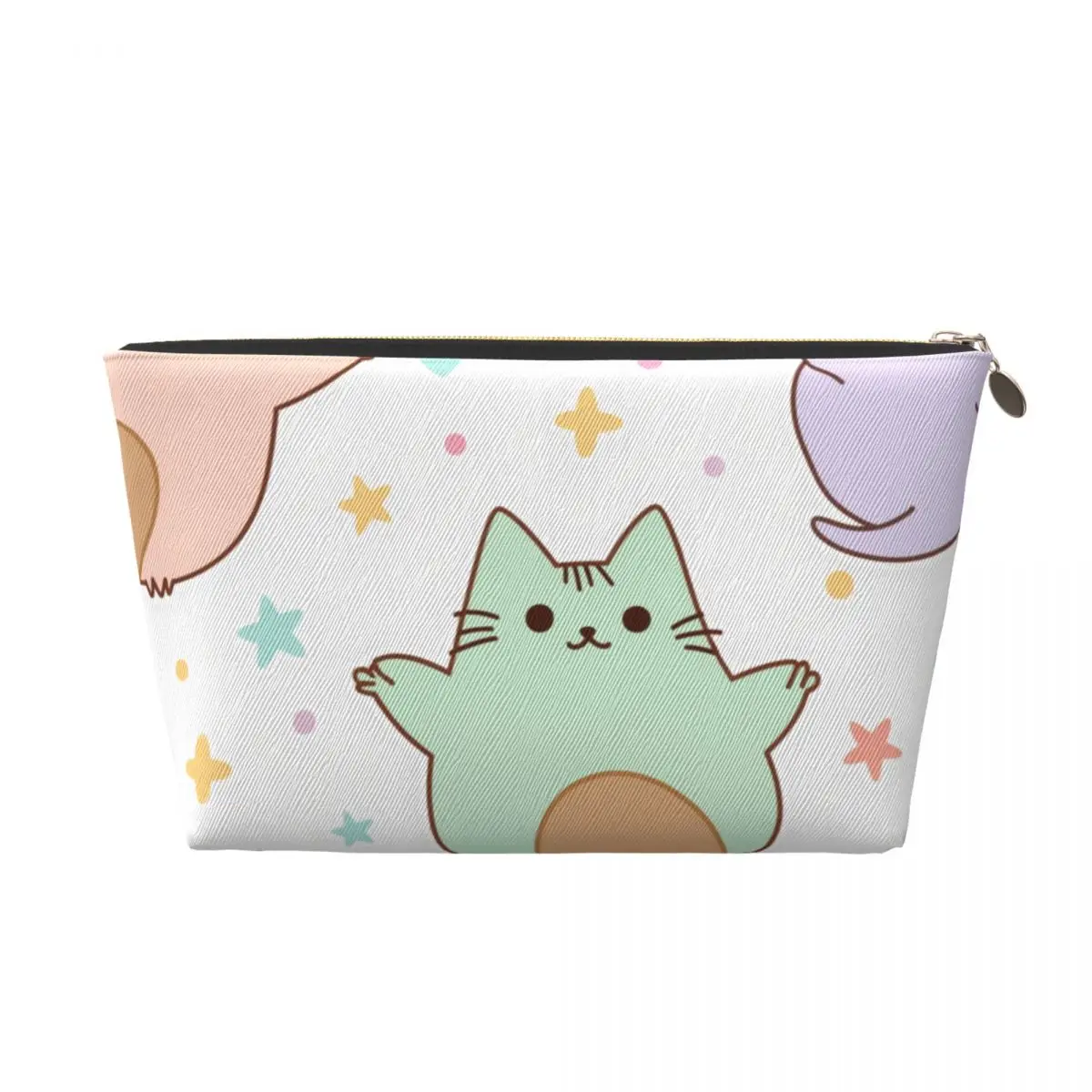 Kawaii pusheenstyle saco de maquiagem bonito organizador cosmético y2k produtos de higiene pessoal bolsa de cuidados com a pele harajuku anime