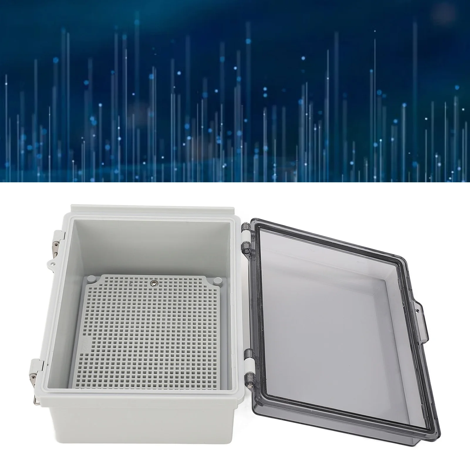 Plastic Junction Box Waterproof Electrical Box Lightweight Strong Hinged Shell Sunscreen with Clear Cover for Outdoor