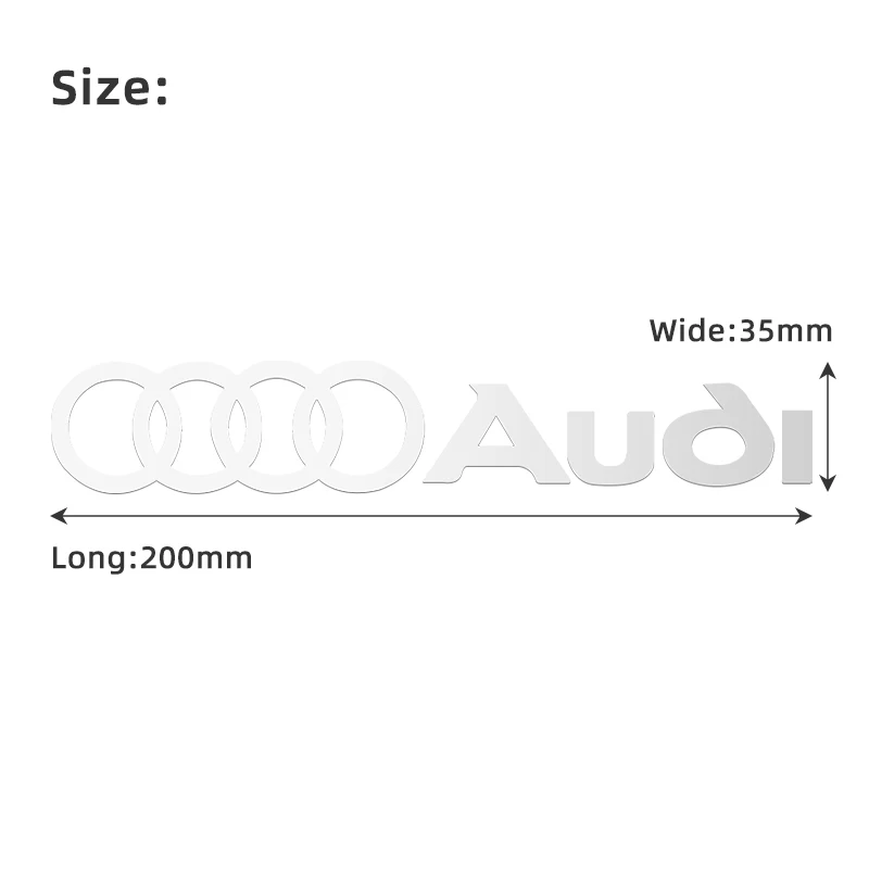 For Audi Sline RS A3 A4 B8 8P 8V B6 A5 A6 C7 Q5 B9 B7 C6 A1 Q7 Q3 TT Car Body Window Trunk Decoration Stickers Auto Accessories