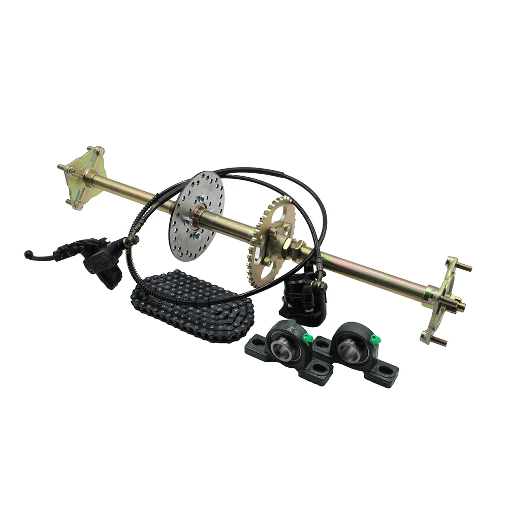 610-740mm Rear axle brake kit with 428-37T sprocket 140L chain 158mm brake disc for DIY Quad Go Kart a atv aidcy tricycle parts