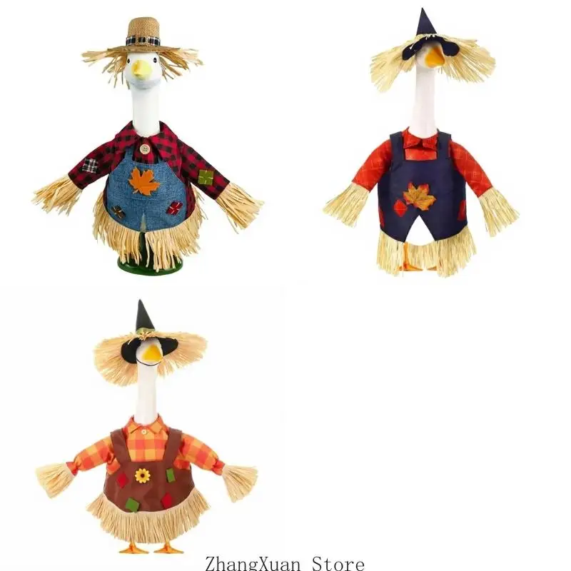 Herbst-Veranda-Statue-Kleidung für 23-Zoll-Display, Ernte-Themen-Outfit-Set, Polyesterstoff für Garten und 3XUF – Detail 4