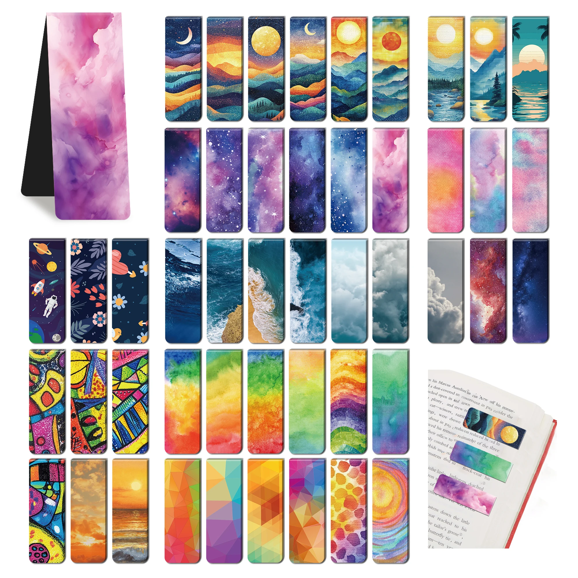 

96pcs Colorful Magnetic Bookmarks Paper Clip Book Markers for Student, Teachers, Reading, School, Library, Office Accessories