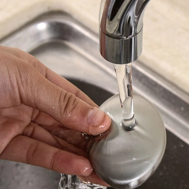 Pratico sapone durbale portatile da chef argento Comodo supporto portatile per la rimozione degli odori Acciaio inossidabile facile da usare