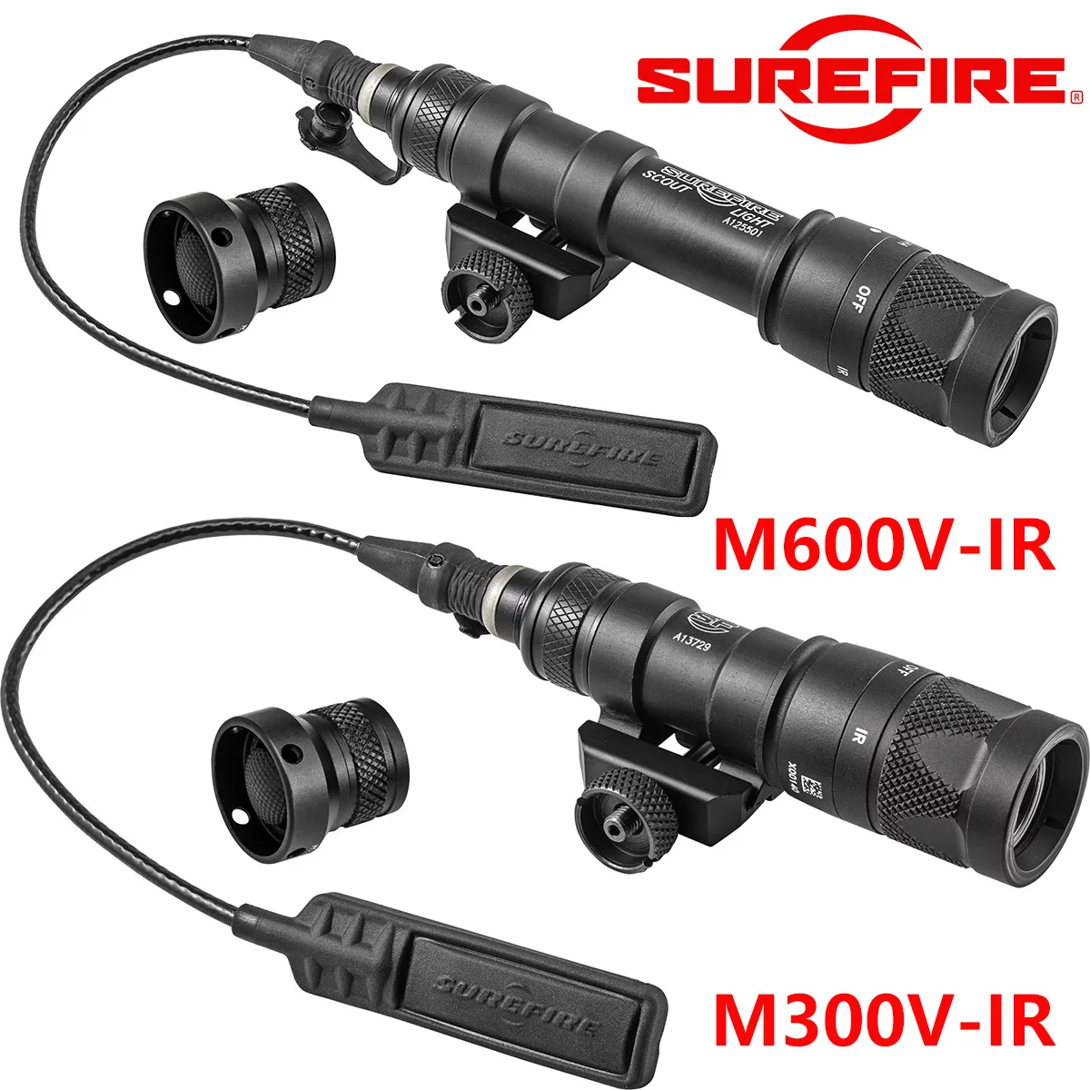 Surefire M300V IR M600V IR M600 M300 Upgrade Infrared LED Metal Tactical Scout Light AR15 Rifle Gun Airsoft Hanging Flashlight