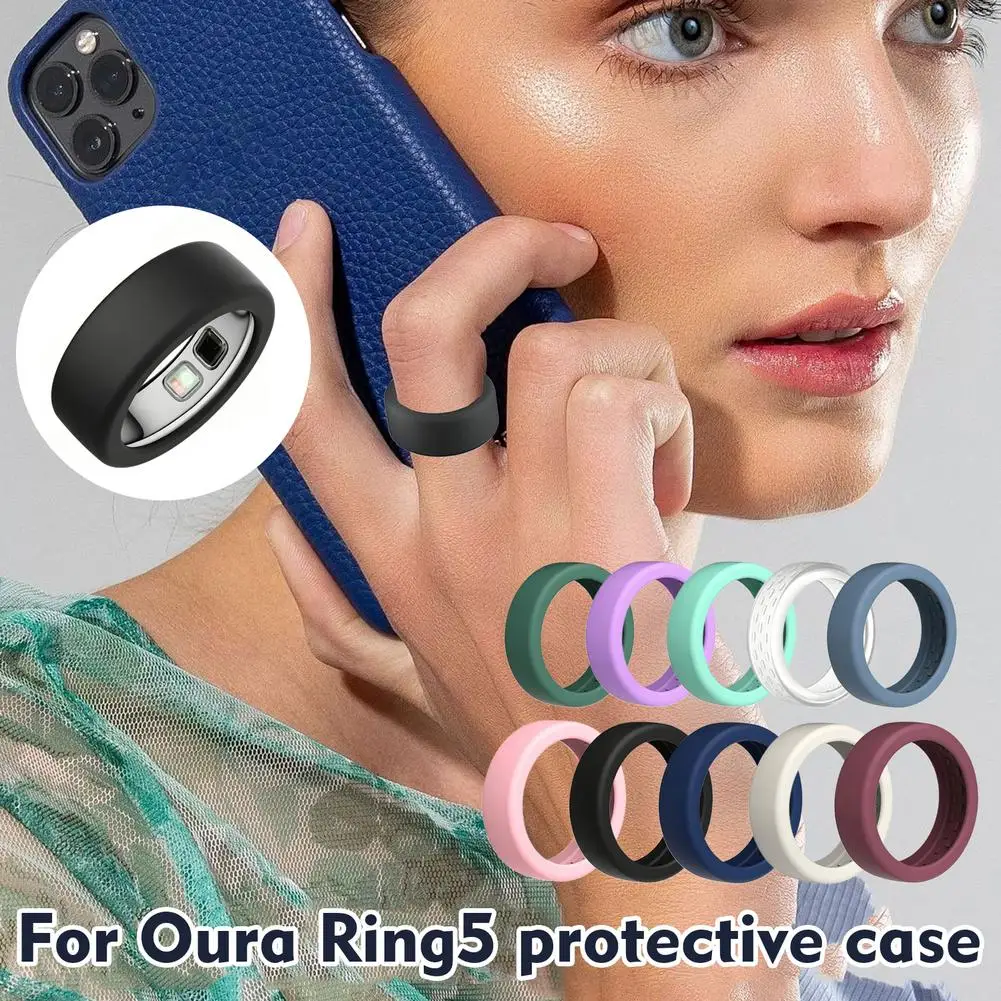Silicone Ring Cover for Oura Ring 5 4th Generation Protective Case Compatible with Samsung Smart Ring