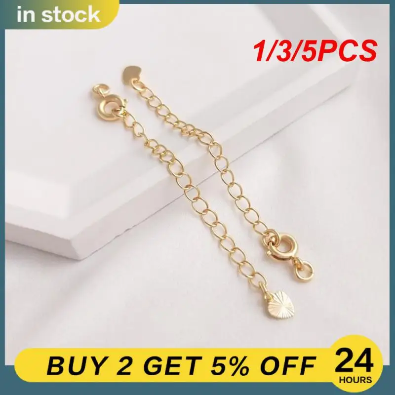 1/3/5PCS Stylish And Versatile Gold Extension Chain Easy To Use And Customize Jewelry Making Accessories Crafted With Care
