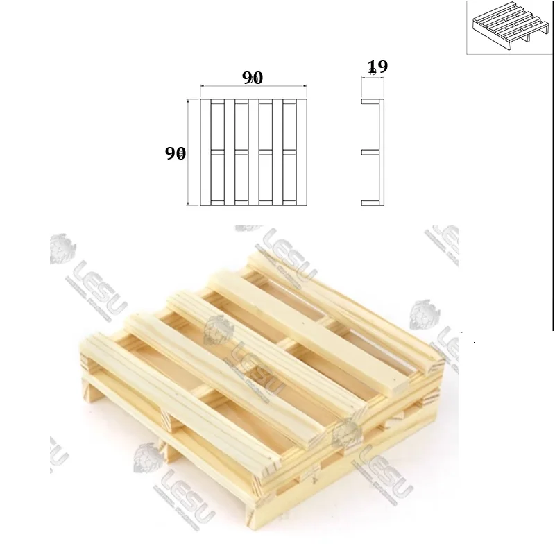 

1/14 RC игрушки деревянные поддоны вилочный погрузчик грузовые LESU деревянные поддоны для Tamiya LESU RC 1/14 инженерные детали вилочного погрузчика аксессуары