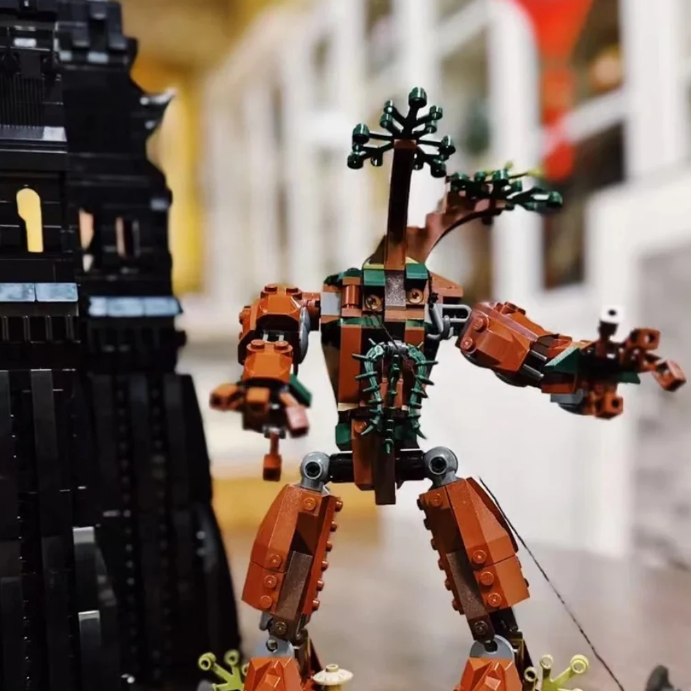 2026 novo estilo/blocos de construção de torre preta medieval arquitetura retrô modelo de torre preta brinquedos meninos e crianças presentes de ano novo