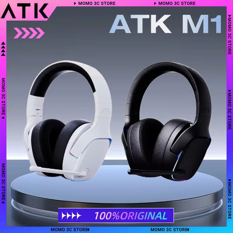 VGN ATK M1 Gaming Headset Tri-mode Wireless Bluetooth Lightweight Custom Esports Headphone Gamer Laptop PC Gaming Earphones