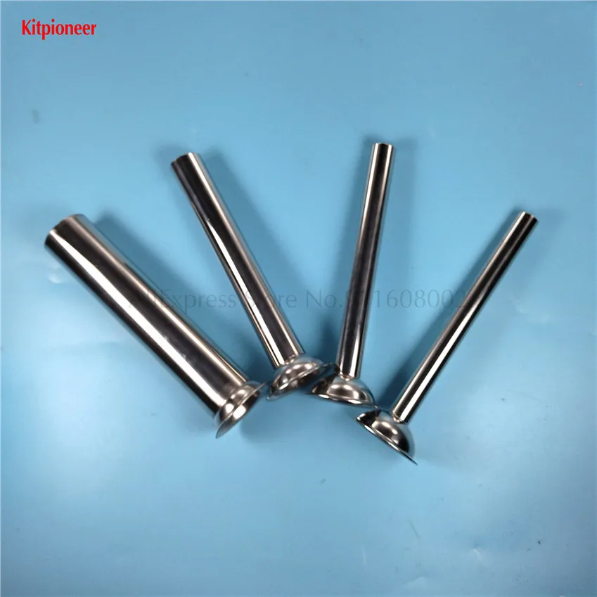 Embudo de acero inoxidable para embudo de salchichas, tubos de embudo gruesos para picadora de carne, 4 unids/set por juego