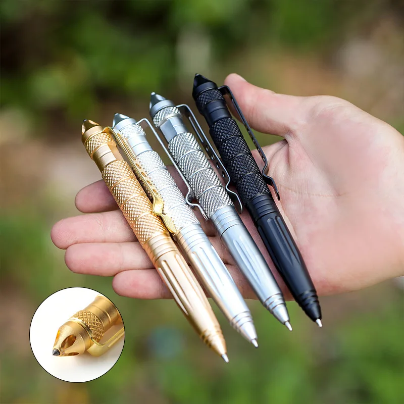 Outdoor Self-defense B2 Tungsten Steel Head Tactical Defense Pen EDC Multi-function War Pen Outdoor Broken Window Set Surviva...