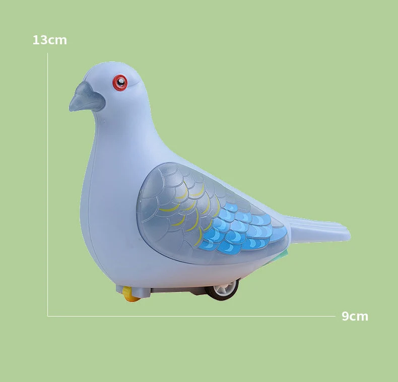 Pull Glowing Cord Clockwork SlidingToy Cute Cartoon Simulation Animal Pull Rope Luminous Pigeon Children Boys Girls Toys