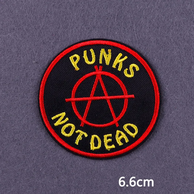 Flamme Schädel Patch Kleidung Punk Bestickt Patches Für Kleidung Eisen Auf Patch Auf Kleidung Thermoadhesive Patches Jacke Abzeichen DIY – Detail 22