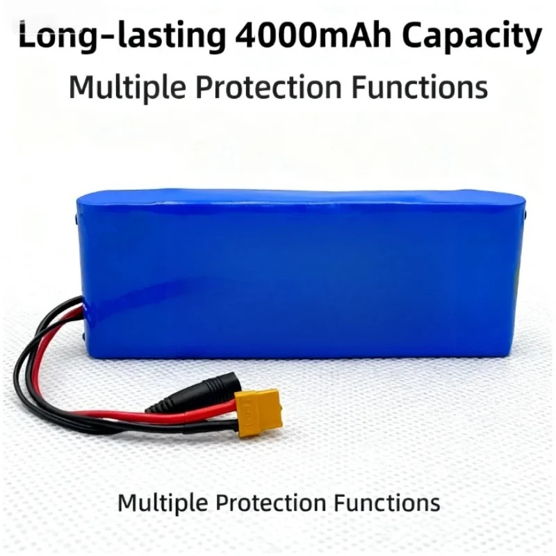 

10S1P 36V 4000mAh 18650 Lithium Battery with BMS, New Upgrade Rechargeable Battery for 250W Electric High Performance