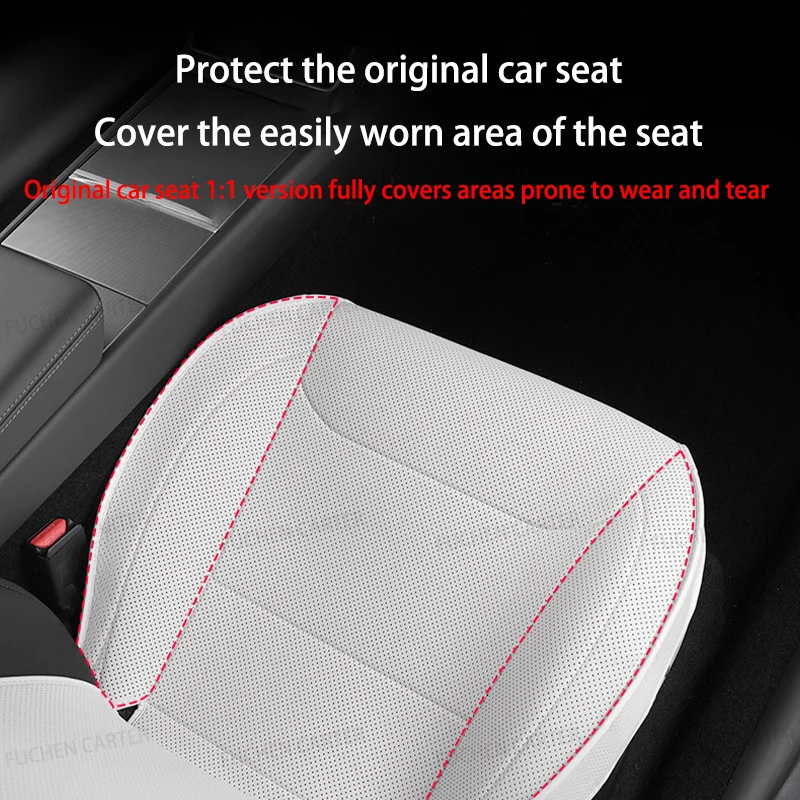 For Tesla ModelY Juniper 2025 2026 Ventilation Leather Seat Cover Four Seasons Universal Comfortable Seat Cushion Car Accessorie