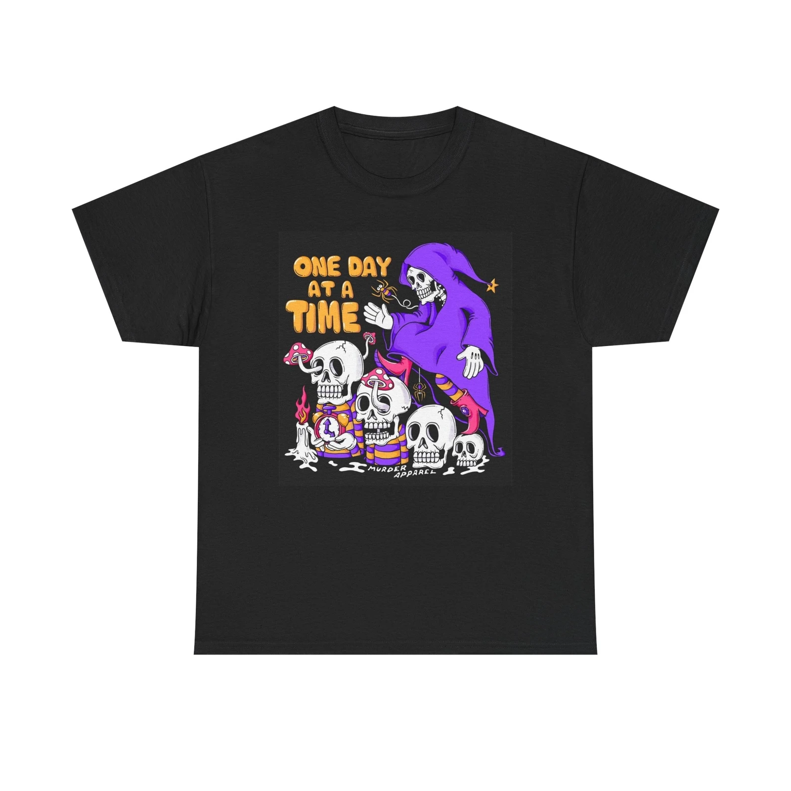 

One Day At A Time Graphic T Shirt Retro Unisex Heavy Cotton Tee