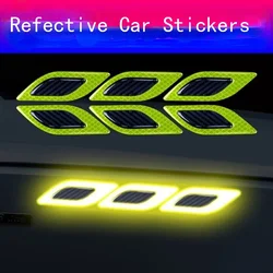 6pcs/Set Car Reflective Stickers Anti-Scratch Safety Warning Sticker for Truck Auto Motor Exterior Decorative Accessories