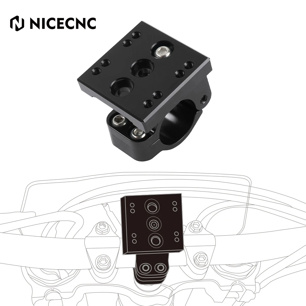 NiceCNC Handlebar Mount Bracket Voyager For GAS GAS EX EC MC 125-300 200 250 250F 350F 450F EXF ECF MCF 350 450 21-23 Motorcycle