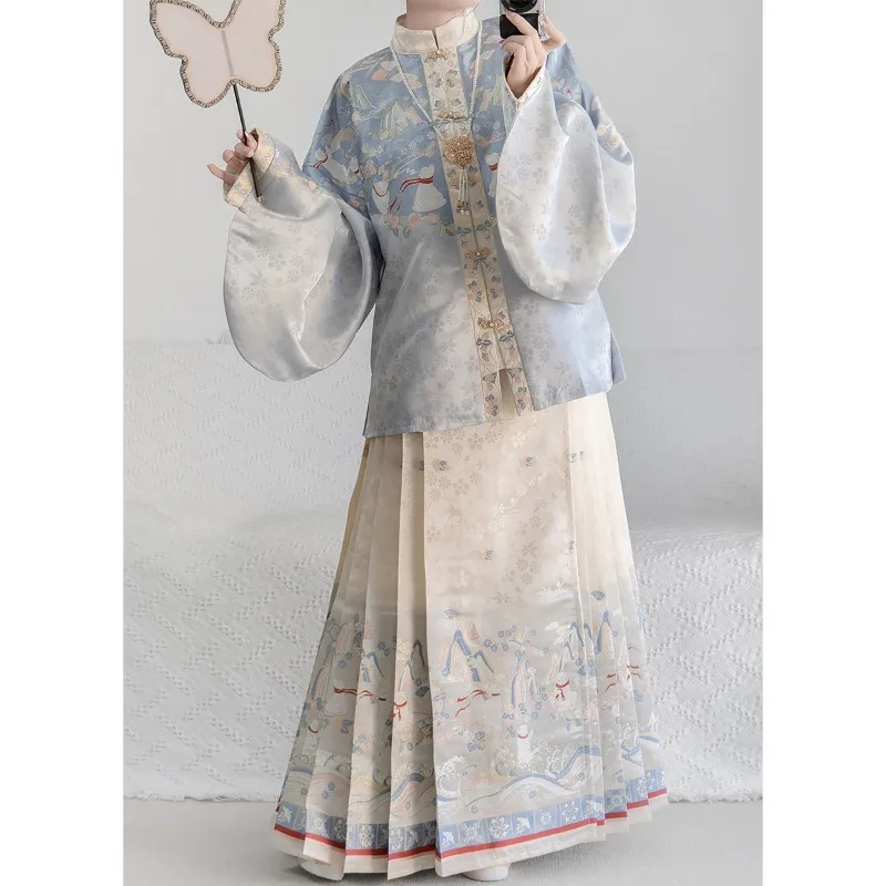 

Ming-made cardigan horse skirt full set, adult national style orthodox Hanfu women's daily antique costume suit