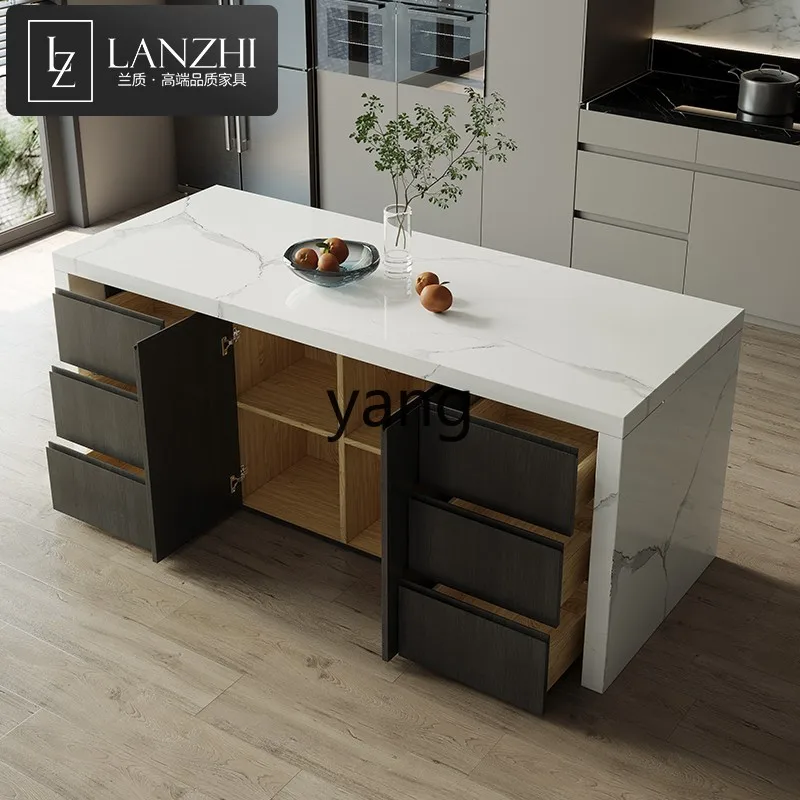 LHM  island table integrated rock slab household storage cooking bar