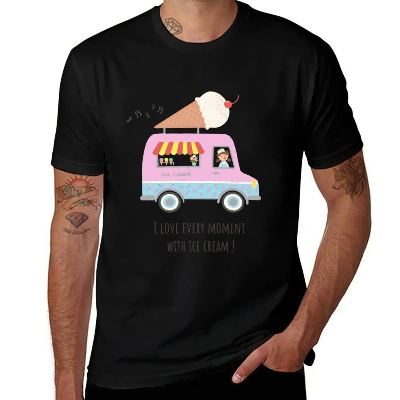 

Ice Cream Truck T-Shirt T-shirts man vintage clothes boys animal print men clothes