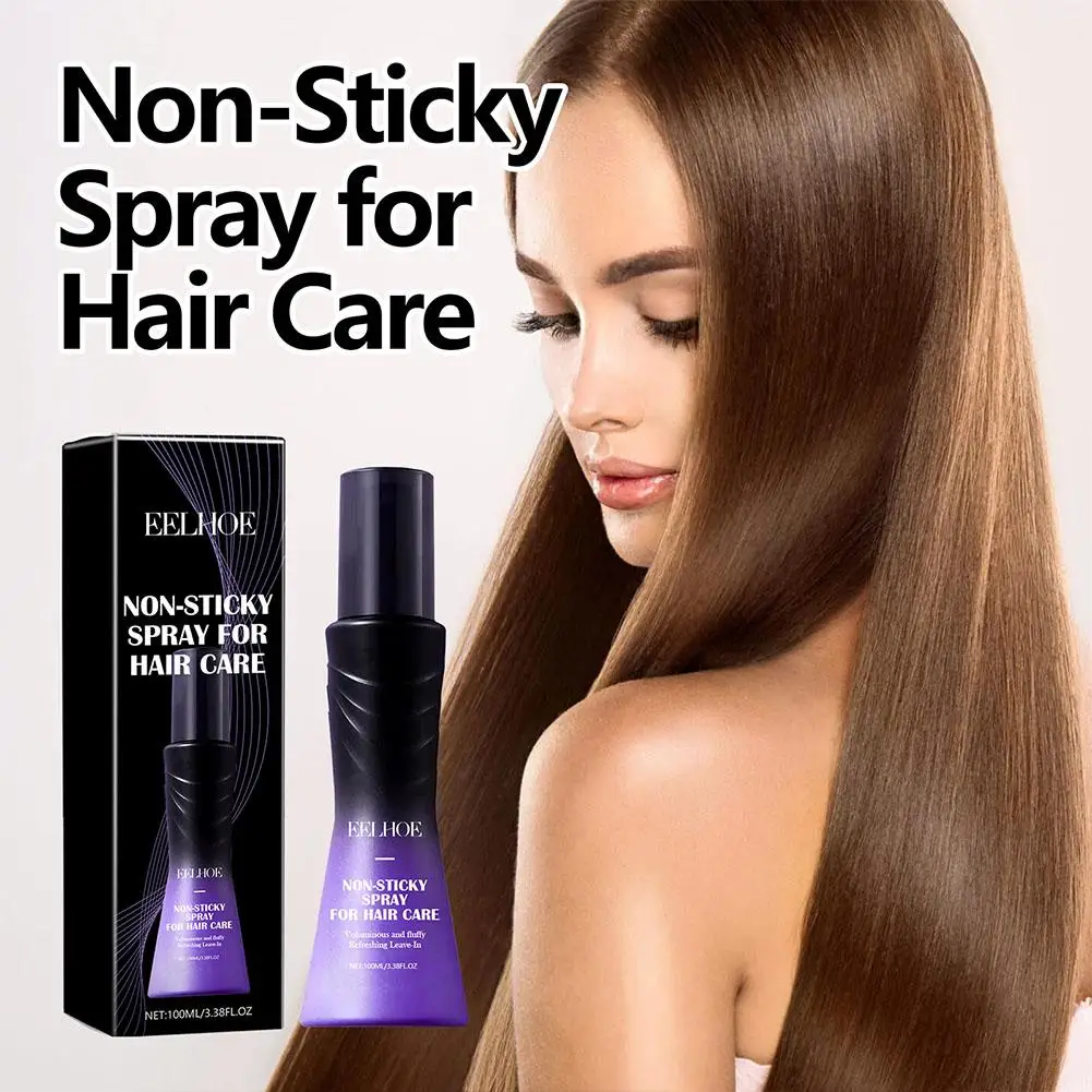 Spray Non appiccicoso per la cura dei capelli Leave-In rinfrescante voluminoso Spray Non appiccicoso cura dei capelli trucco volumizzante Styling Spr F9X0