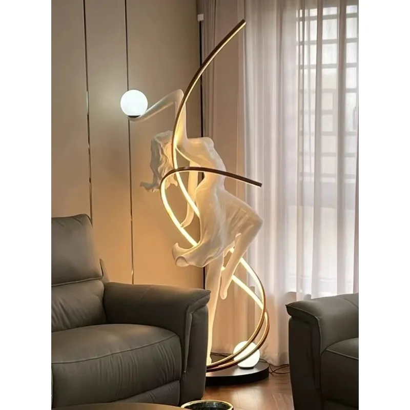 Club bar art dancer decorations modern interior LED post-modern sculpture floor lamp
