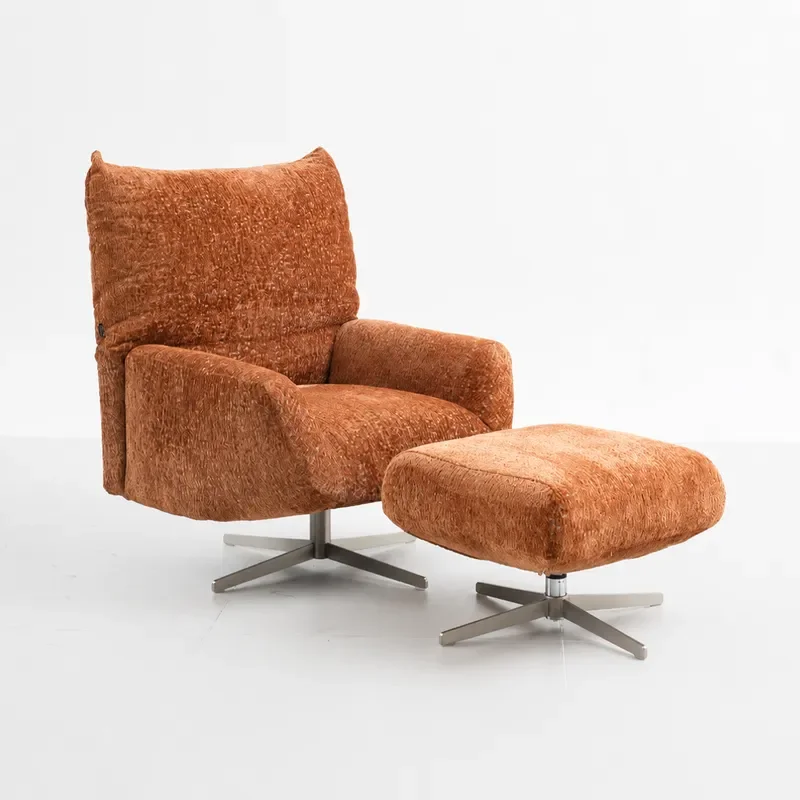 Edra Petal Chair Single Sofa Adjustable Backrest Rotating Sofa Chair Living Room Single Chair