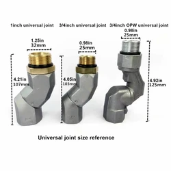 1inch Fuels Hose Swivels Multi Plane 360 Rotating Connectors for Fuels Transfer Fuels Nozzle and Transfer Hose Dropsale
