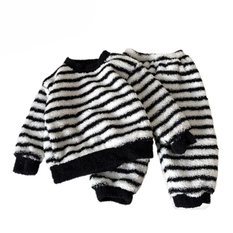 

New Winter Baby Boys Clothes Children Girls Casual Thick T-Shirt Pants 2Pcs/Sets Toddler Clothing Infant Costume Kids Sleepwear