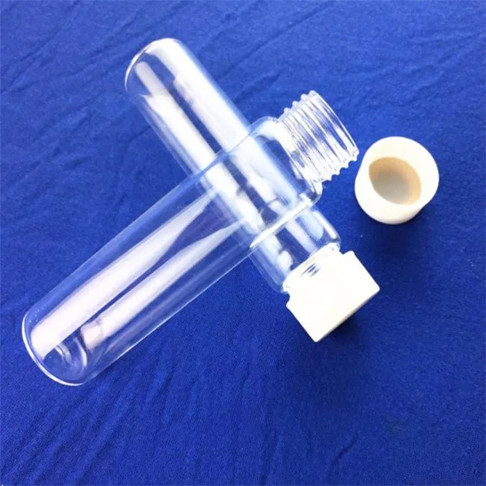 

15ml flat bottom clear quartz test tube with stopper