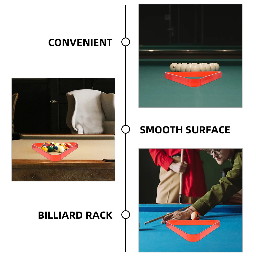 

2pcs Triangle Frame Pool Rack Durable Pc Material Stable Design Mini Organizer For Home Pub Snooker Triangle Billiard Rack Pool