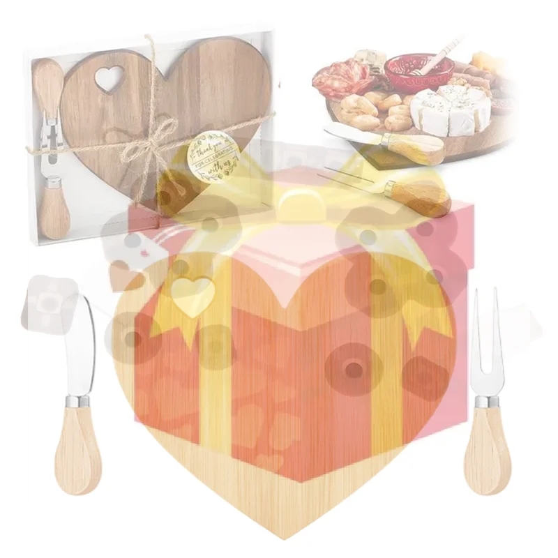 【HG】Tabla de cortar en forma de corazón, tabla de cortar de madera con forma de corazón, regalos para el Día de San Valentín, tablas de embutidos, tabla de pan de bambú