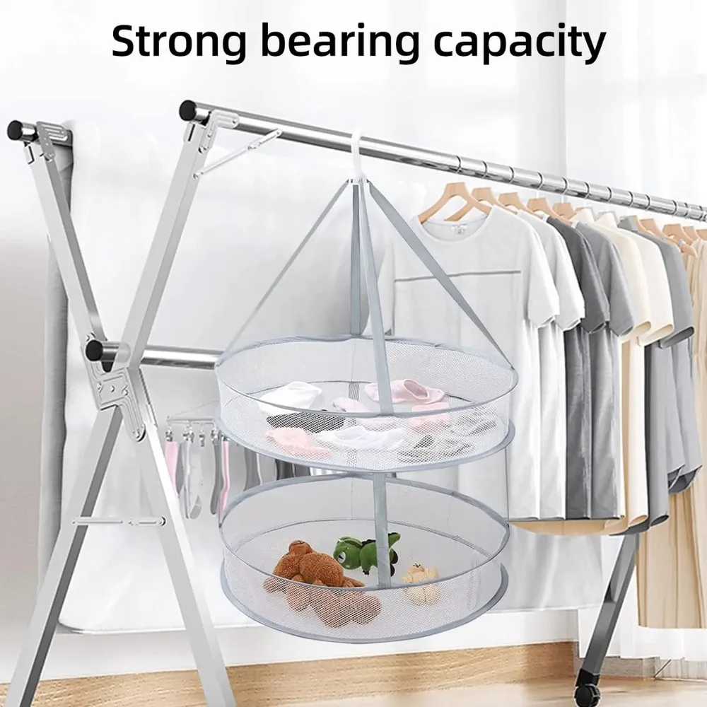 Plastic Folding Drying Net High Quality Portable Household Use Drying Basket Foldable Drying Rack