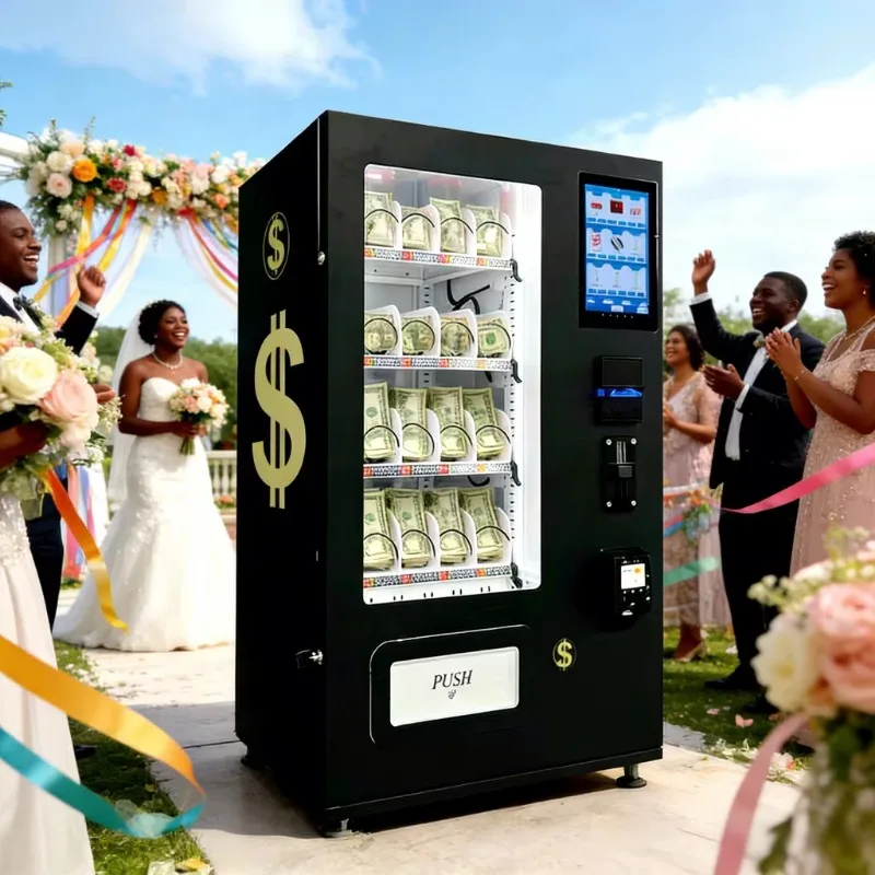 Custom Cash Vending Machine Event Services Luxury Events Spray Money Service Money Spraying  Event Planner