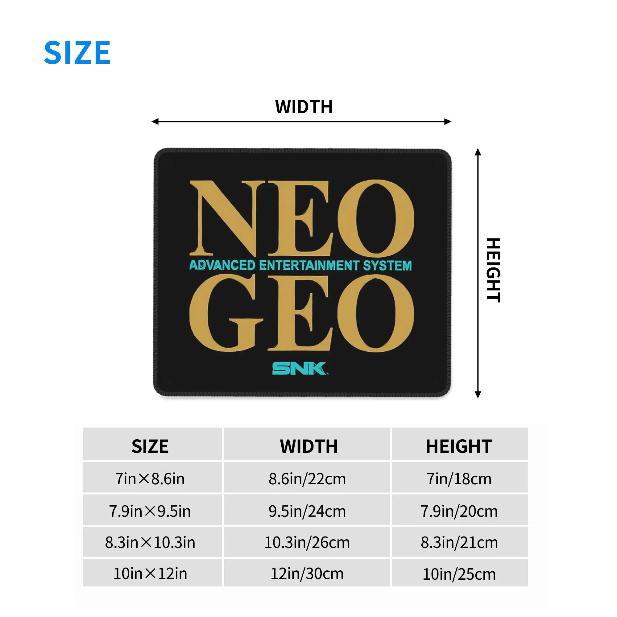 Neo Geo Logo Neogeo Arcade  Mouse Pad Computer Keyboard Mouse Mat Gamer PC Laptop Desk Mat Office Accessories Table Mats