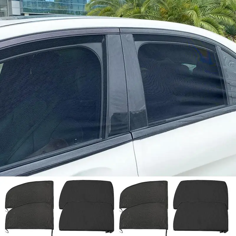 Cubiertas de puerta para ventana de coche, malla de sombra, mosquitera para coche, SUV, MPV, 4 piezas