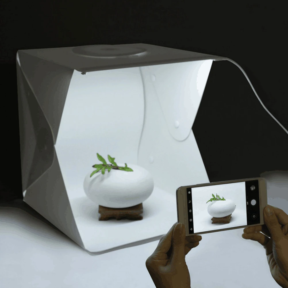 

1 set 1 Set Led Photo Tent Black White Backdrops Small Item Jewelry Photography Light Box Kit For