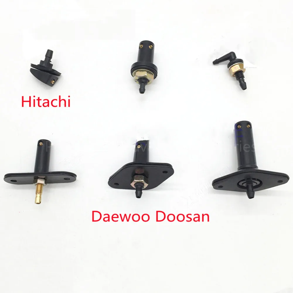 For Hitachi Doosan Daewoo Komatsu Kobelco Kato Sumitomo Wiper Nozzle Sprinkler Excavator Parts