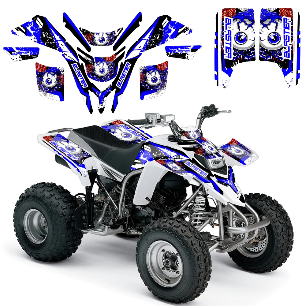 

For YAMAHA BLASTER 200 YFS 200 1988-2006 2005 2004 2003 2002 2001 ATV Fairing Graphic Background Decal Sticker Customize
