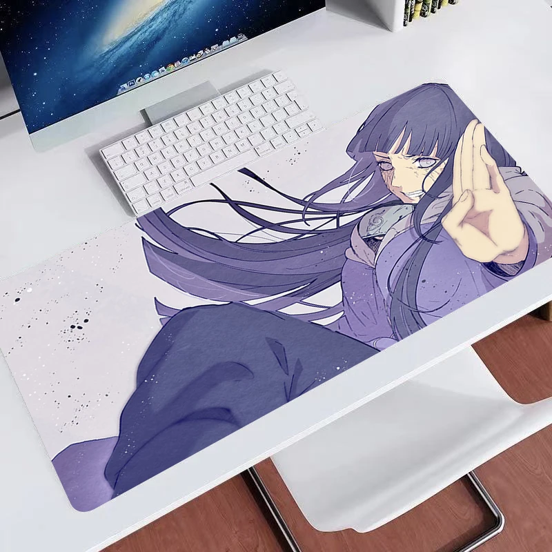 Large Gaming Mousepads N-narutoS H-hyuuga H-hinata Mouse Pad Computer Mouse Mat Desk Pads For PC Keyboard Mats Table Rug 90x40