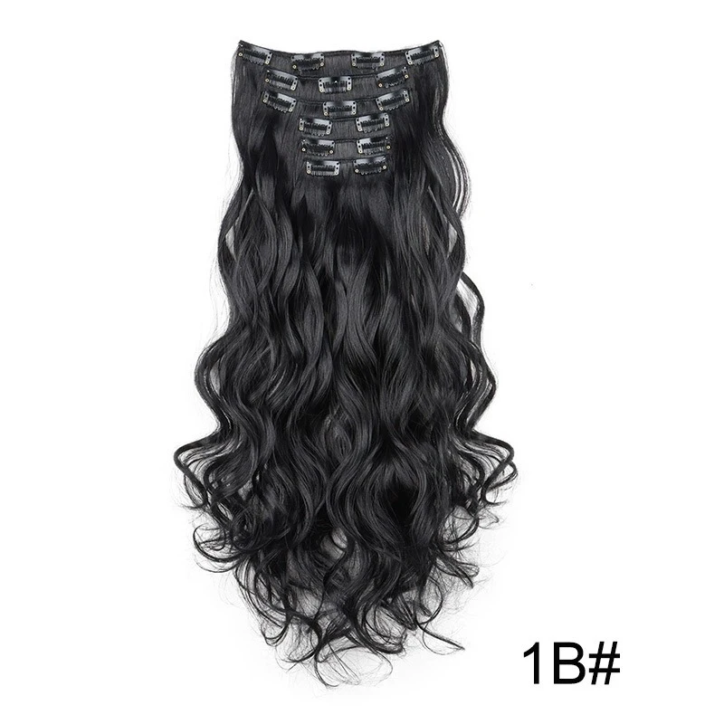 Picture 7: 6-piece set of synthetic long curly extensions Clip In Hair