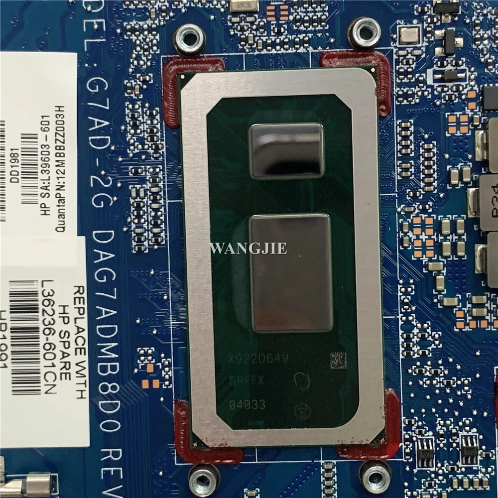 Imagem -04 - Placa-mãe do Portátil para hp G7ad Dag7admb8d0 hp 14-ce Tpn-q207 L36236601 L36236001 Srffx I58265u Mx150 2gb