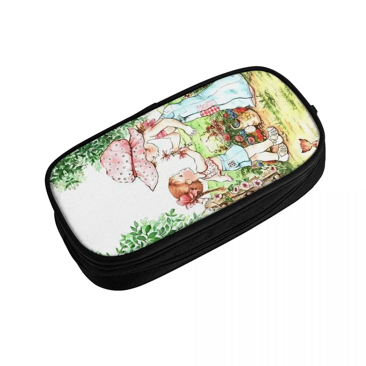 مخصص S-Sarahs K-Kays Kawaii مقلمة فتاة صبي سعة كبيرة زهرة فتاة حقيبة أقلام رصاص مدرسة الطالب